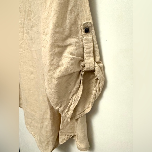 #7) Coral Bay Natural Linen Top - Picture 3 of 5